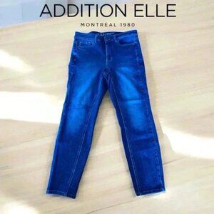 Addition Elle Plus Size Indigo Jeans  With Contemporary Fading Size 14W